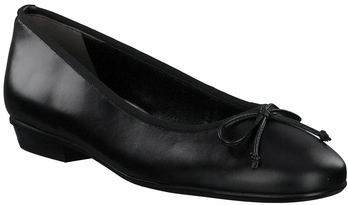 Damen-Ballerinas aus Leder 103001153928 (Schwarz)