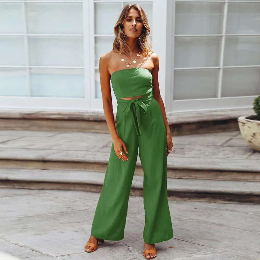 Isy | Lässiges ärmelloses Jumpsuit-Set