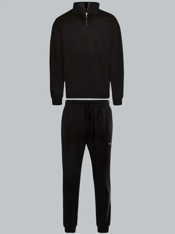 Jogginganzug in bequemer Sweat-Qualität Schwarz