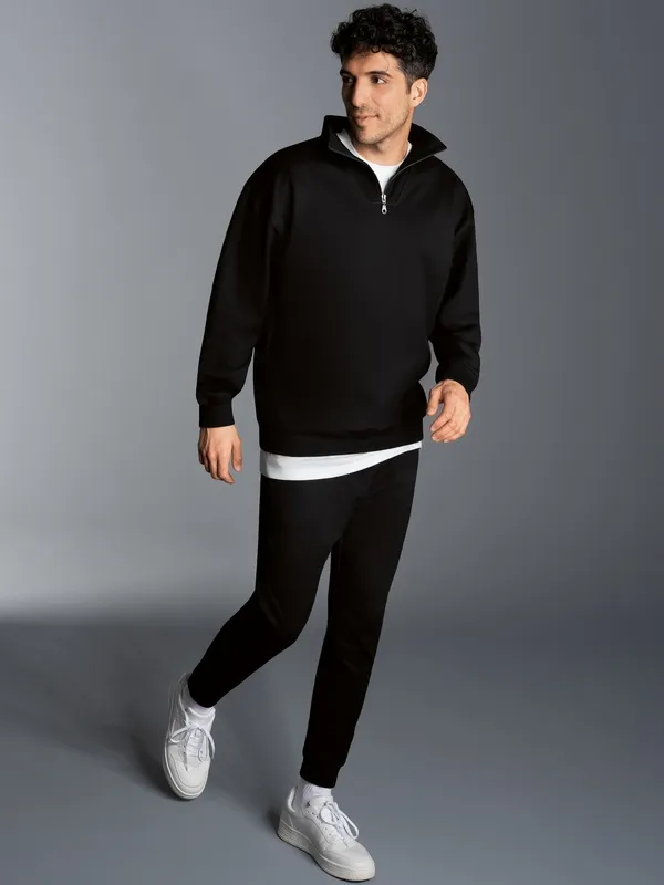 Jogginganzug in bequemer Sweat-Qualität Schwarz
